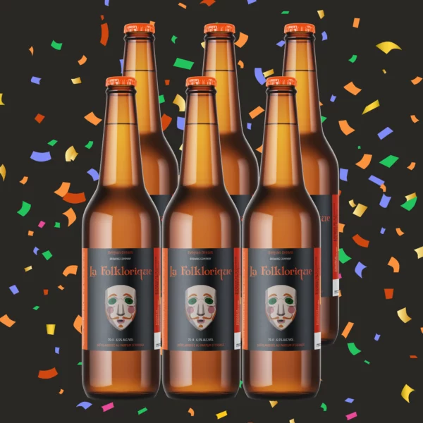 Folklorique Ambrée 6 75cl + confettis Folklorique Ambrée 6 75cl + confettis