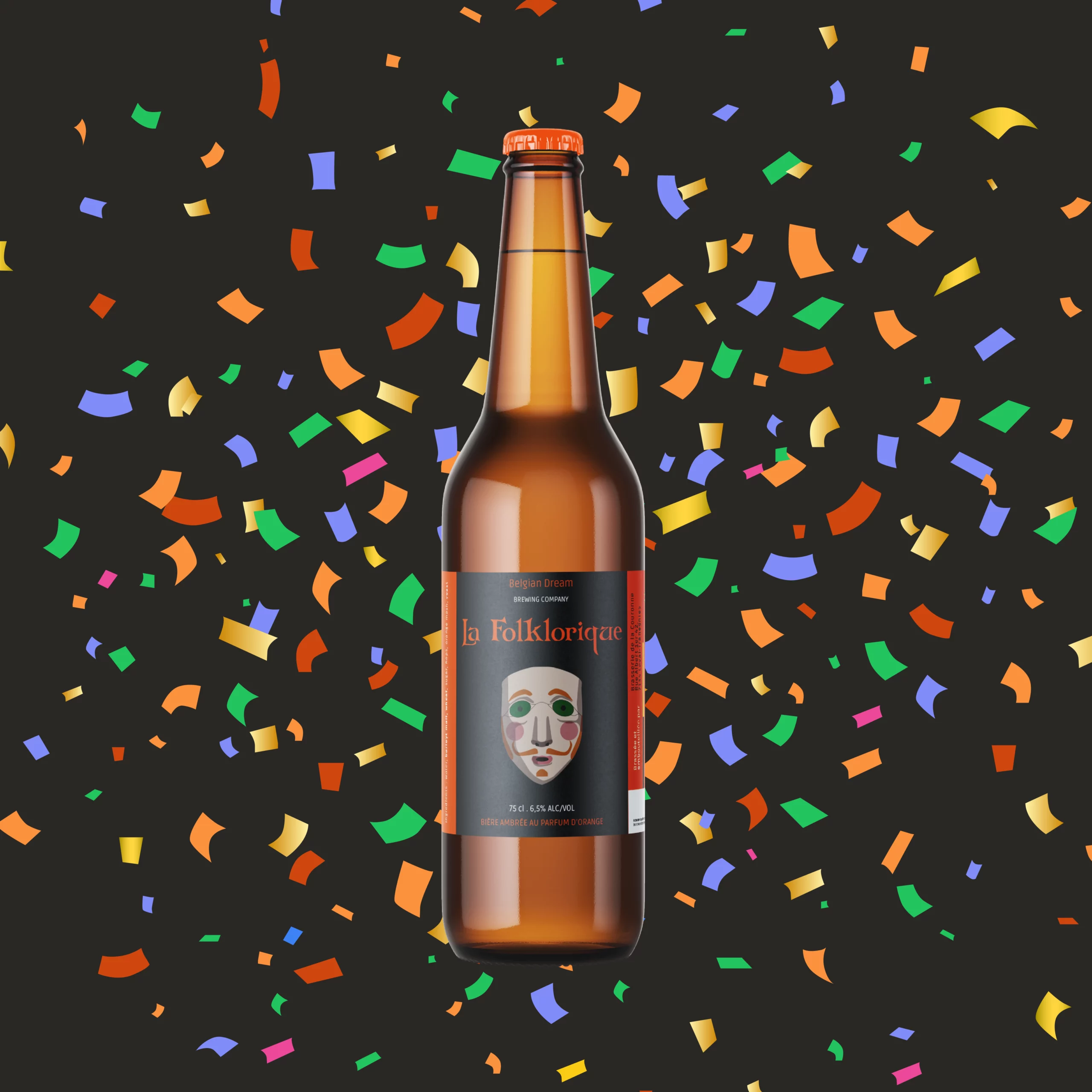 Folklorique Ambrée 75cl + confettis